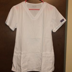 White scrub top!